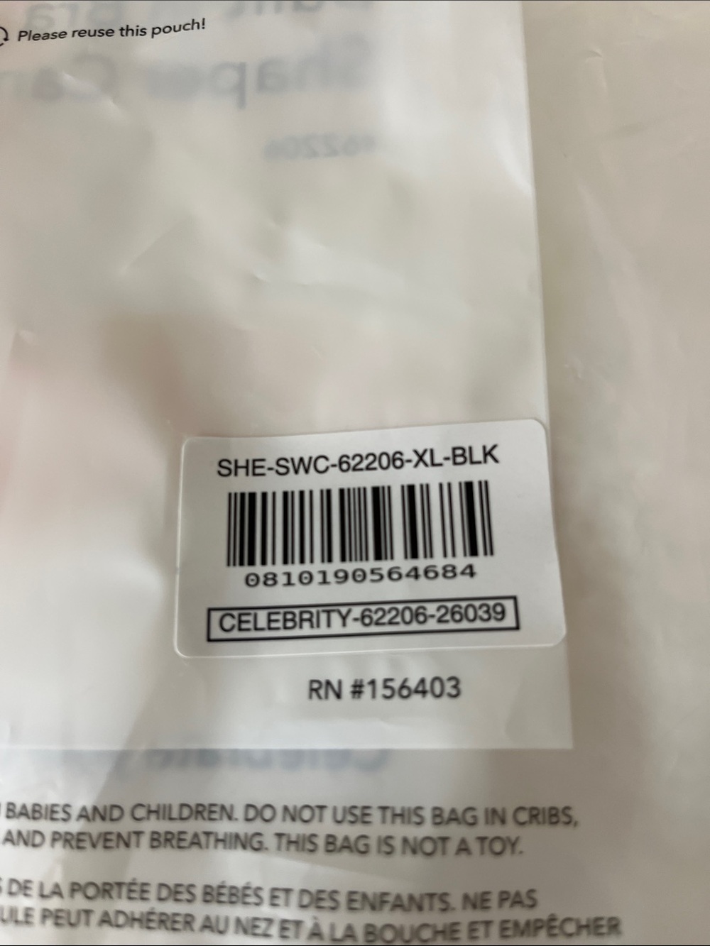 Shapermint Black Sweetheart Built-In Bra (wireless) Cami Top new in bag w tag XL - Picture 15 of 16